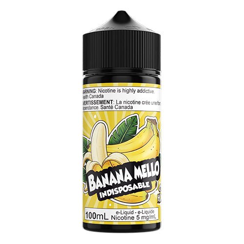 Indisposable Banana Mello Salt Nic Vape Juice 30mL 60mL 100mL  Queen City  Vapes
