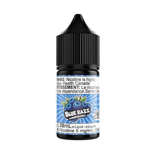 Indisposable Blue Razz Salt Nic Vape Juice 30mL 60mL 100mL  Queen City  Vapes