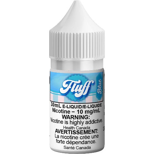 Fluff Blue Salt Nic Vape Juice 30mL 60mL 100mL – Queen City Vapes