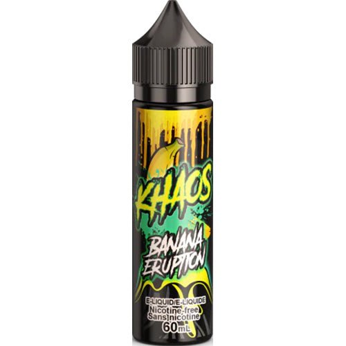 KHAOS Banana Eruption Vape Jus 60 ml 100 ml Queen City Vapes KHAOS Banana Eruption Vape Jus 60 ml 100 ml Queen City Vapes