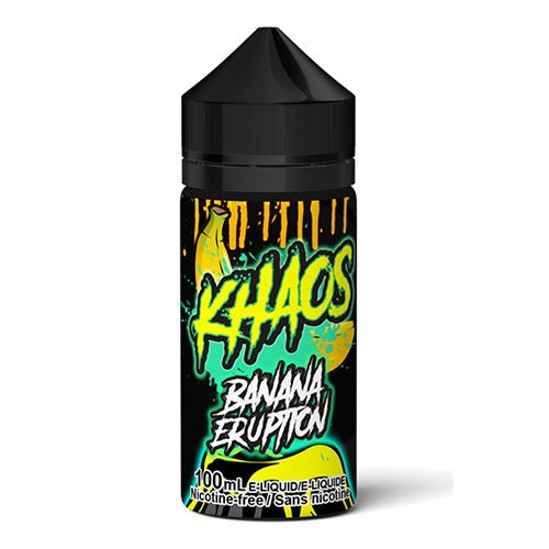 KHAOS Banana Eruption Vape Jus 60 ml 100 ml – Queen City Vapes
