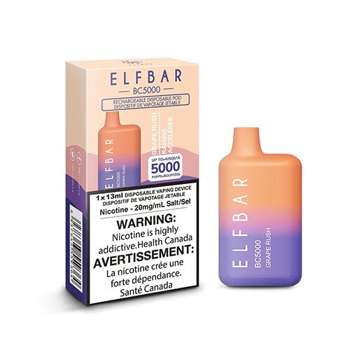 ELFBAR 5000 Puff Rechargeable Disposable Vape - Disposable Pod - QCV