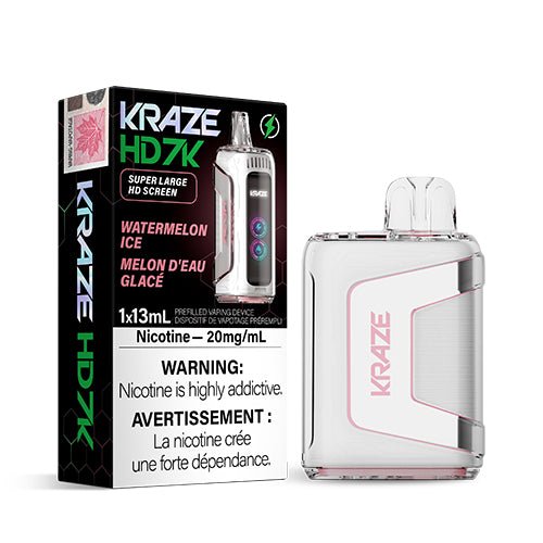 Kraze HD7K Rechargeable Disposable Vape - Disposables