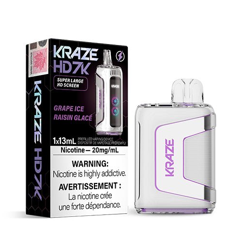 Kraze HD7K Rechargeable Disposable Vape - Disposables