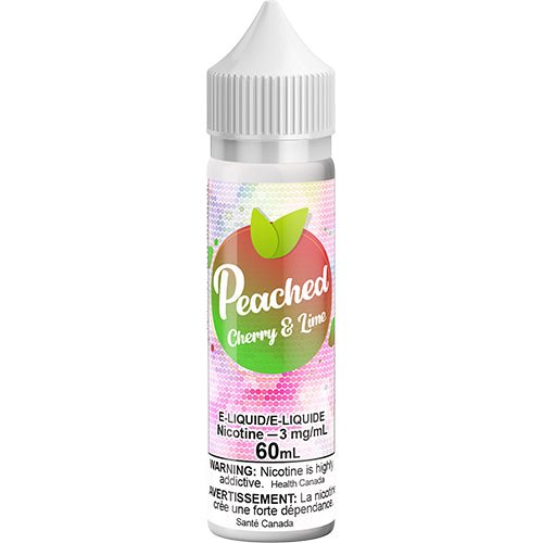 Jus de vape cerise pêche et citron vert 60 ml 100 ml – Queen City Vapes