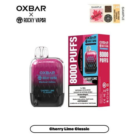 OXBAR x Rocky Vapor G8000 Blackout Edition Rechargeable Disposable Vape - Disposables
