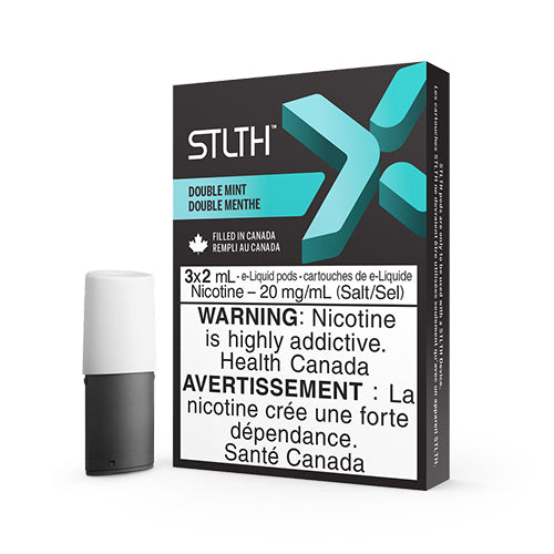 STLTH X Vape Pods - Double Mint - Closed Pod Eliquid - QCV