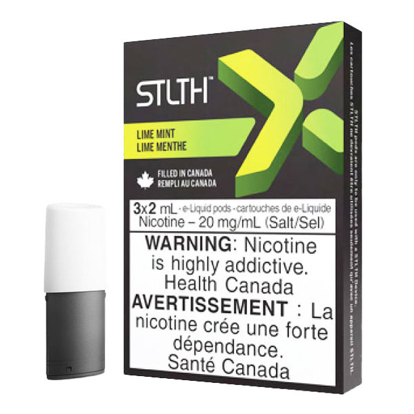 STLTH X Vape Pods - Lime Mint - Closed Pod Eliquid - QCV